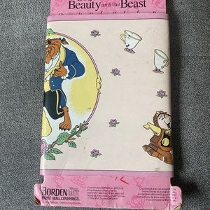 Vintage 1990 Beauty and the Beast Wallpaper Disney